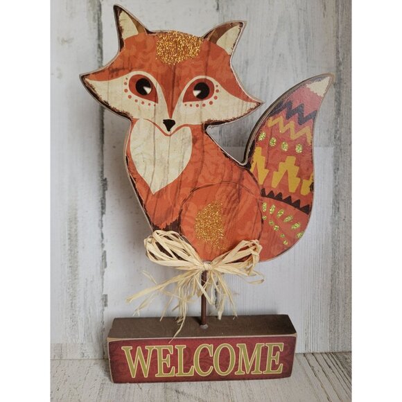 Hobby Lobby Fox welcome sign fall Harvest home decor - Picture 2 of 7